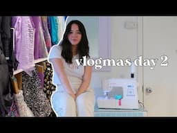 vlogmas day 2 // sewing failure