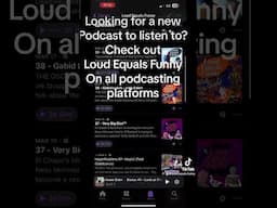 Loud Equals Funny, check us out on Spotify and other podcasting platforms! #podcast