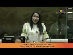 Asambleísta Cristina Chávez - Sesión 1007 - #LeySaludRenal