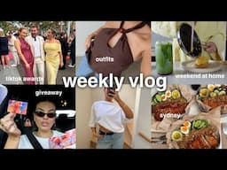 weekly vlog 💌 tiktok awards, massive giveaway, new cookware, pilates