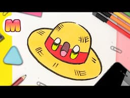 COMO DIBUJAR UN GORRO DE PAJA KAWAII  - Dibujos kawaii faciles - Dibujos de Jape