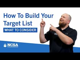 How To Build a Target List of Schools