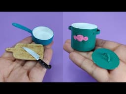 DIY Miniature kitchen Utensils with Cardboard