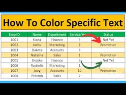 How To High Light Row When Specific Text Use | Excel Conditional Formatting