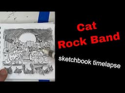 Cat Concert - sketchbook timelapse