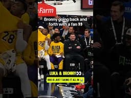 Luka & Bronny laughing with a fan👀