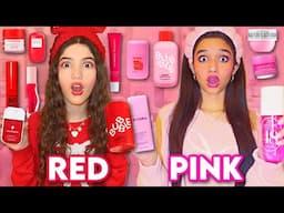 ONLY using RED & PINK MAKEUP| VALENTINE'S EDITION!❤️💗