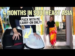 Pack with me for 4 months in Southeast Asia! (carry-on only)