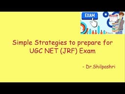 Simple strategies to prepare for NTA UGC NET (JRF) exam