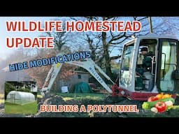 Wildlife Homestead Update - Building a polytunnel - We Modified The Hide