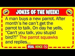 🤣 BEST JOKES OF THE WEEK! - A man walks into a pet shop carrying a parrot in a... | Funny Dad Jokes