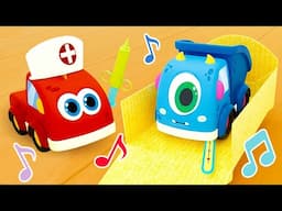 Sing with Mocas! The monster cars are sick & need a doctor. Songs for kids & cartoons for kids.