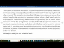 LLB CONSTITUTIONAL LAW-  THE CONCEPT/DOCTRINE  OF SEPARATION OF POWERS IN GHANA ( Part 1)