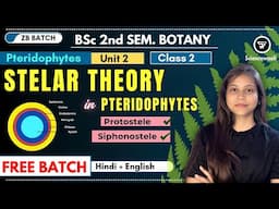 Stelar system in pteridophyta bsc 1st year 2nd semester unit 2 🔥💯 ZB Batch