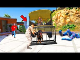 Rope Hero and Franklin Rescue Every Innocent Dogs From Army In GTA V