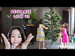 Our Kids Decorate the Christmas Tree! 🎄 (Labubu + Cinnamoroll) | Vlogmas