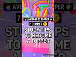 Use this 7 Technique to Become Topper🔥😎How to study consistently? #study #studytips #exams