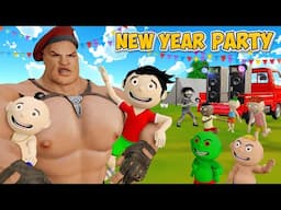 Bittu Sittu in New Year Party | Happy New Year 2025 | New Year Wala Cartoon