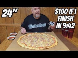 $100 IF YOU CAN FINISH THE PIZZA IN 9:42 - NEVER BEEN DONE BEFORE