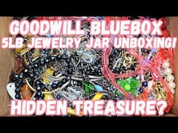 Vintage & 925 Silver! ❤️ Goodwill BlueBox 5lb Jewelry Jar Unboxing #jewelryunboxing #jewelryjar