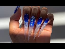 ROYAL ICE NAILS TUTORIAL | GELX🧊❄️💙