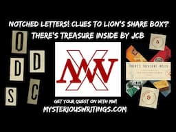 Notched Letter Clues! Lion's Share Treasure Box #therestreasureinside #joncollinsblack