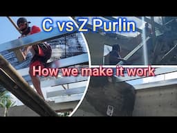 How to cast form Concrete walls Easy and Cheap Part 12  Installing Z vs C Purlins