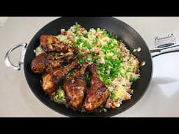 One of my kids favorite - Easy tasty Fried Rice with Fried Chicken