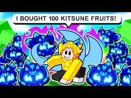 I Bought 100 Kitsune Fruits in Blox Fruits.. (Roblox Blox Fruits)