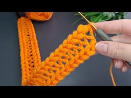 How to make a wonderfully easy crocheted bandana🧡Easy crochet knitting