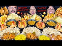 EATING SPICY STREET FOOD CHALLENGE VIRAL VIDEO WITH PUNISHMENT EGG CHICKEN NOODLES, PANIPURI MUKBANG