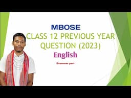 Class 12 English solved question paper | MBOSE 2023