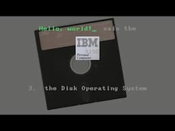 Hello, world! sais the IBM Personal Computer 5150 - Part 3: the Disk Operating System