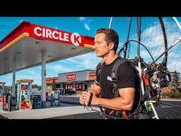 Landing My Paramotor At A Gas Station!