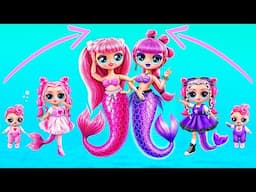 Mermaid Twins! Extreme Makeover! 32 DIYs for LOL OMG