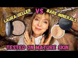 Laura Geller Baked Foundation vs Bare Minerals Powder Foundation All Day Wear Test over 50