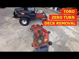 HOW TO REMOVE MOWING DECK FOR TORO TIMECUTTER MX 5025