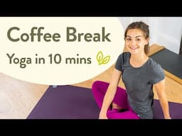 Quick Coffee Break Yoga | 10 Min Yoga Practice | JenYoga