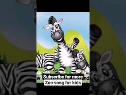 Zebra animal kids song #shorts