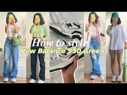 New Balance 550 GREEN // styling video// Sristi