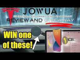 Tesla upgrades! Jowua 6D Invisible Foldaway Phone Mount Review + Install & Giveaway!