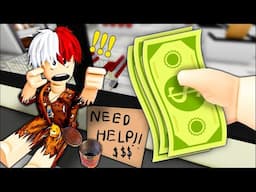 When you are poor but someone helps you - Roblox Brookhaven RP