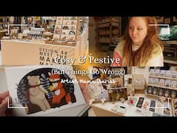 Cosy & Festive, But Things Go Wrong 🤒🎄 | Artist Mama Diaries 🐻🌿 | Studio Vlog ✨