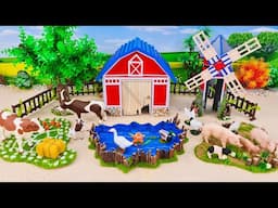 Top Best DIY Small Farm Diorama with Farm House, Windmill, Water Pond, Cattles Cow, Pig, Duck