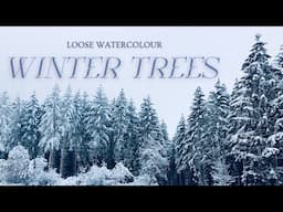 Painting Winter Trees in Watercolor | Loose & Snowy Landscape Tutorial