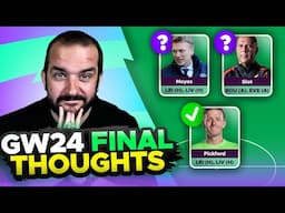 ASSISTANT MANAGER TIME 🔥 | FPL DOUBLE GAMEWEEK 24 FINAL TEAM SELECTION THOUGHTS | 2024/25