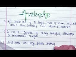 10 lines on Avalanche|10 lines on Avalanche in English|About Avalanche in English|Few Lines