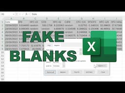 How to remove fake blank cells in excel