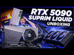 RTX 5090 Suprim Liquid: Unboxing e TESTES de CONSUMO e TEMPERATURA! Mais de 600W?!