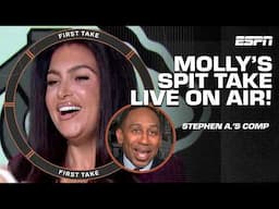 SPIT TAKE ON FIRST TAKE 🤣 Stephen A.'s Patrick Mahomes comparison makes Molly SPIT OUT HER COFFEE 👀